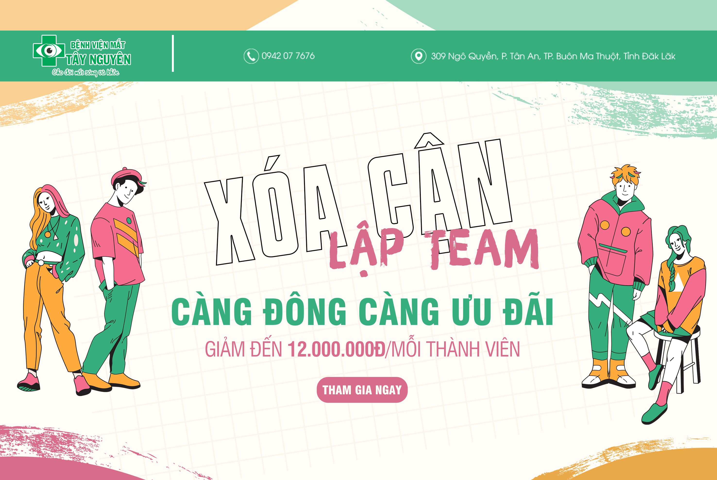 LẬP TEAM XÓA CẬN - ƯU ĐÃI ĐẾN 12.000.000Đ